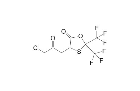 4-(3-Chloro-2-oxopropyl)-2,2-bis(trifluoromethyl)-1,3-oxathiolan-5-one