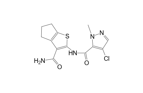 N-[3-(aminocarbonyl)-5,6-dihydro-4H-cyclopenta[b]thien-2-yl]-4-chloro-1-methyl-1H-pyrazole-5-carboxamide