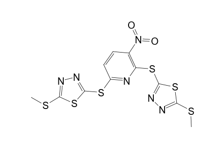 2,6-Bis([5-(methylsulfanyl)-1,3,4-thiadiazol-2-yl]sulfanyl)-3-nitropyridine