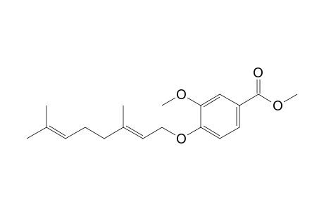 Methyl 4-{[(2E)-3,7-dimethyl-2,6-octadienyl]oxy}-3-methoxybenzoate