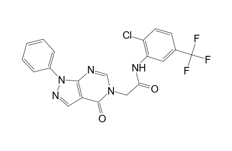 N-[2-chloro-5-(trifluoromethyl)phenyl]-2-(4-oxo-1-phenyl-1,4-dihydro-5H-pyrazolo[3,4-d]pyrimidin-5-yl)acetamide