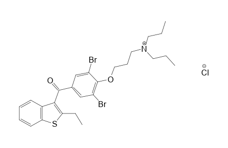 3,5-dibromo-4-[3-(dipropylamino)propoxy]phenyl-2-ethylbenzo[b]thien-3-yl ketone, hydrochloride