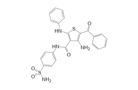 4-amino-5-benzoyl-N-[4-(aminosulfonyl)phenyl]-2-(phenylamino)thiophene-3-carboxamide