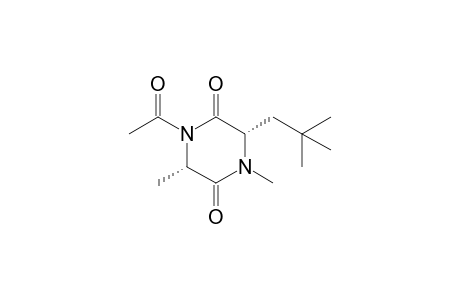 (3S,6S)-1-acetyl-3-(2,2-dimethylpropyl)-4,6-dimethyl-piperazine-2,5-dione