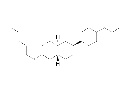 Naphthalene, 2-heptyldecahydro-6-(4-propylcyclohexyl)-, [2.alpha.,4a.alpha.,6.beta.(trans),8a.beta.]-