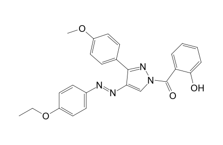 4-[(p-ethoxyphenyl)azo]-3-(p-methoxyphenyl)-1-salicyloylpyrazole