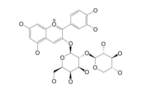 CYANIDIN-3-O-[BETA-D-XYLOPYRANOSYL-(1->2)-BETA-D-GALACTOPYRANOSIDE]