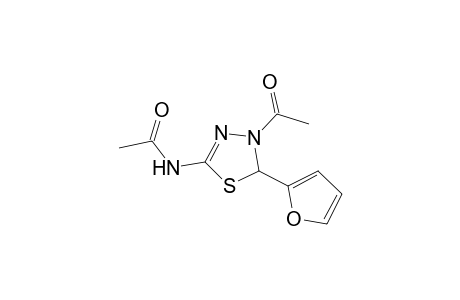 N-(4-acetyl-5-(2-furyl)-delta^2-1,3,4-thiadiazolin-2-yl)acetamide