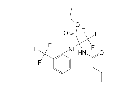 Ethyl 2-butyramido-3,3,3-trifluoro-2-[2-(trifluoromethyl)anilino]propionate