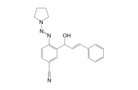 3-((E)-1-hydroxy-3-phenylallyl)-4-((E)-pyrrolidin-1-yldiazenyl)benzonitrile