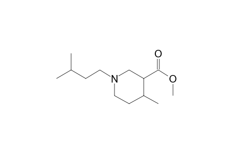 1-(3-Methyl-butyl)-3-carbomethoxy-4-methyl-piperidine