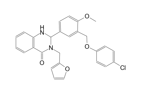 2-{3-[(4-chlorophenoxy)methyl]-4-methoxyphenyl}-3-(2-furylmethyl)-2,3-dihydro-4(1H)-quinazolinone