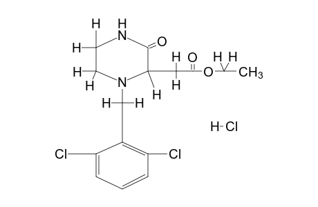 1-(2,6-dichlorobenzyl)-3-oxo-2-piperazineacetic acid, ethyl ester, monohydrochloride