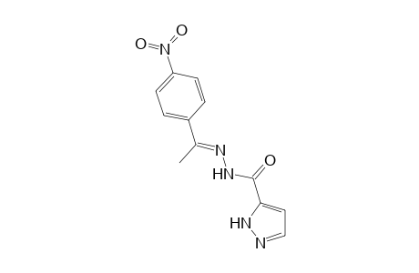 Acetophenone, 4-nitro-, 6-pyrazolylcarbonylhydrazone