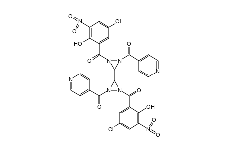 1,1'-BIS(5-CHLORO-3-NITROSALICYLOYL)-2,2'-DIISONICOTINOYL-3,3'-BIDIAZIRIDINE