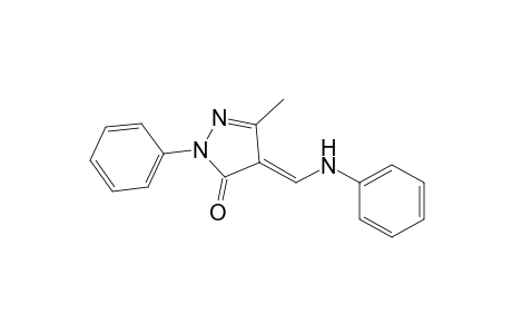 (4E)-5-methyl-2-phenyl-4-[(phenylamino)methylidene]pyrazol-3-one