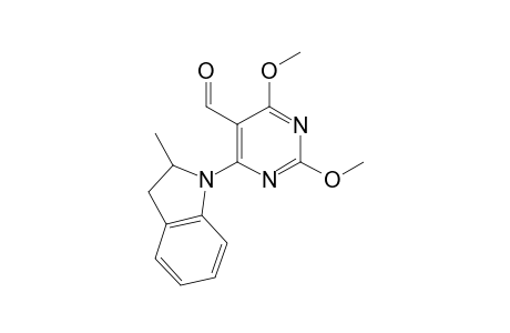 2,4-Dimethoxy-6-(2-methyl-2,3-dihydroindol-1-yl)pyrimidine-5-carbaldehyde