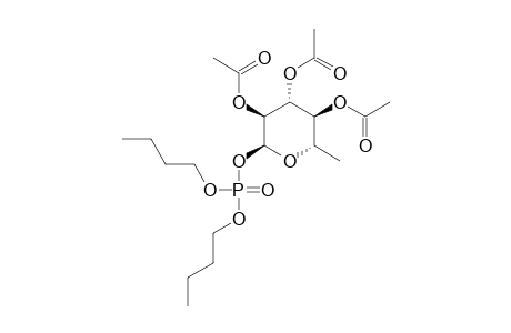 DI-N-BUTYL-(2,3,4-TRI-O-ACETYL-6-DEOXY-ALPHA-L-GLUCOPYRANOSYL)-PHOSPHATE