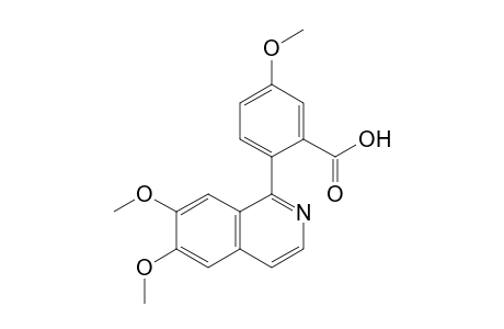 Benzoic acid, 2-(6,7-dimethoxy-1-isoquinolinyl)-5-methoxy-