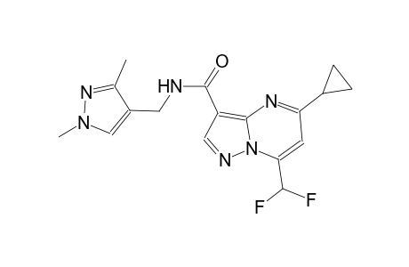 5-cyclopropyl-7-(difluoromethyl)-N-[(1,3-dimethyl-1H-pyrazol-4-yl)methyl]pyrazolo[1,5-a]pyrimidine-3-carboxamide