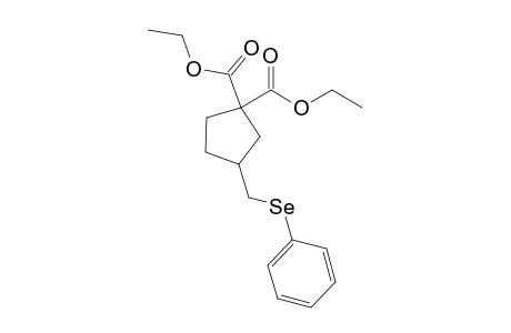 3-[(phenylseleno)methyl]cyclopentane-1,1-dicarboxylic acid diethyl ester