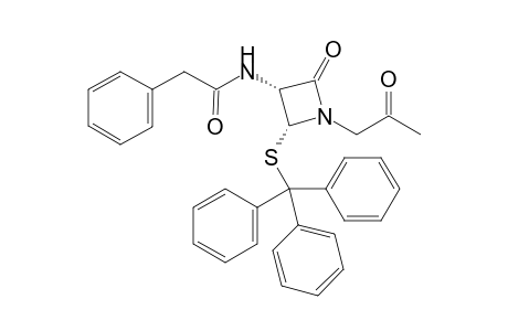 cis-N-[1-acetonyl-2-oxo-4-(tritylthio)-3-azetidinyl]-2-phenylacetamide