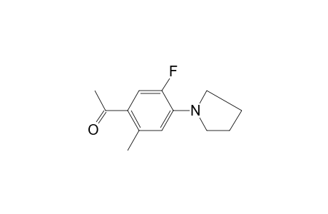 1-[5-Fluoro-2-methyl-4-(1-pyrrolidinyl)phenyl]ethanone