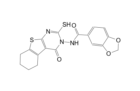 N-(4-oxo-2-sulfanyl-5,6,7,8-tetrahydro[1]benzothieno[2,3-d]pyrimidin-3(4H)-yl)-1,3-benzodioxole-5-carboxamide