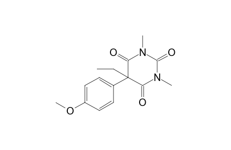 2,4,6(1H,3H,5H)-Pyrimidinetrione, 5-ethyl-5-(4-methoxyphenyl)-1,3-dimethyl-