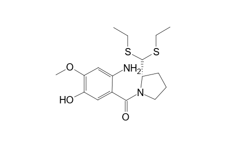 (2-amino-5-hydroxy-4-methoxy-phenyl)-[(2S)-2-[bis(ethylsulfanyl)methyl]pyrrolidin-1-yl]methanone