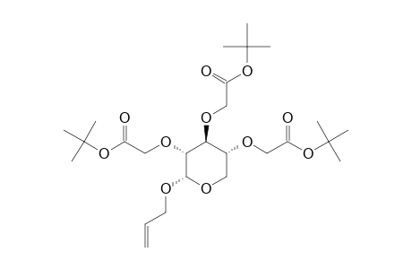 ALLYL-2,3,4-TRI-O-TERT.-BUTOXYCARBONYLMETHYL-ALPHA-D-XYLOPYRANOSIDE