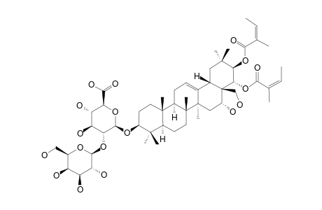 3-O-BETA-D-GALACTOPYRANOSYL-(1->2)-BETA-D-GLUCURONOPYRANOSYL-21-BETA,22-ALPHA-DI-O-ANGELOYL-BARRINGTOGENOL-C