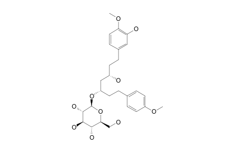 (3S,5S)-3,5-DIHYDROXY-7-(3-HYDROXY-4-METHOXYPHENYL)-1-(4-METHOXYPHENYL)-HEPTYL-3-O-BETA-D-GLUCOPYRANOSIDE