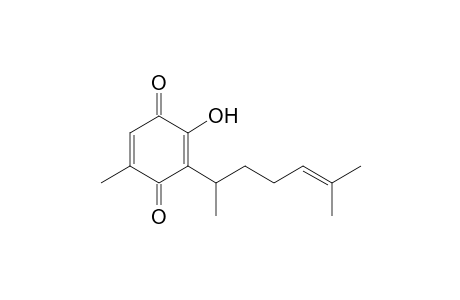 2,5-Cyclohexadiene-1,4-dione, 3-(1,5-dimethyl-4-hexenyl)-2-hydroxy-5-methyl-, (.+-.)-