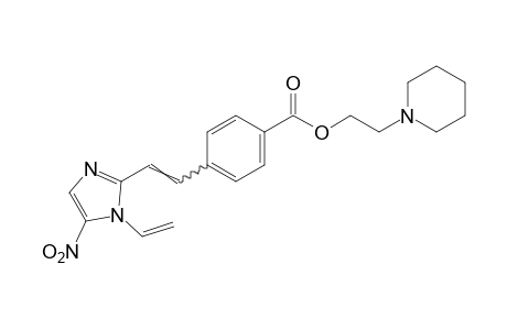p-[2-(5-nitro-1-vinylimidazol-2-yl)vinyl]benzoic acid, 2-piperidino ethyl ester