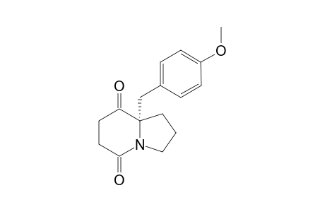 (S)-8a-(4-methoxybenzyl)hexahydroindolizine-5,8-dione