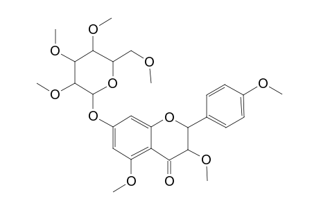 3,5-Dihydroxy-2-(4-hydroxyphenyl)-7-[3,4,5-trihydroxy-6-(hydroxymethyl)oxan-2-yl]oxy-2,3-dihydrochromen-4-one, heptamethyl ether