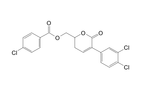 [5-(3,4-dichlorophenyl)-6-oxidanylidene-2,3-dihydropyran-2-yl]methyl 4-chloranylbenzoate