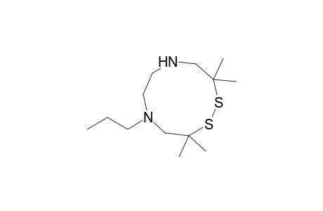 5-Propyl-3,3,10,10-tetramethyl-1,2-dithia-5,8-diazacyclodecane