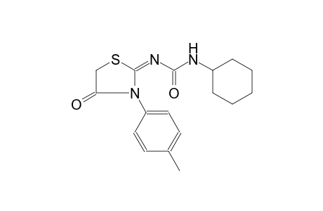 N-cyclohexyl-N'-[(2E)-3-(4-methylphenyl)-4-oxo-1,3-thiazolidin-2-ylidene]urea