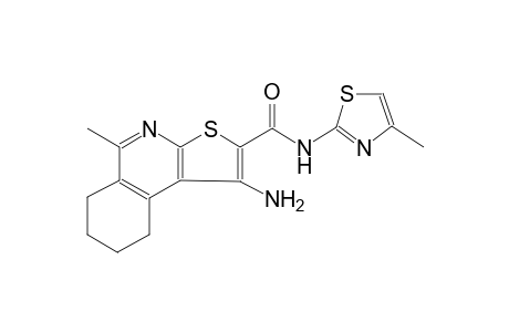 1-Amino-5-methyl-N-(4-methyl-1,3-thiazol-2-yl)-6,7,8,9-tetrahydrothieno[2,3-c]isoquinoline-2-carboxamide