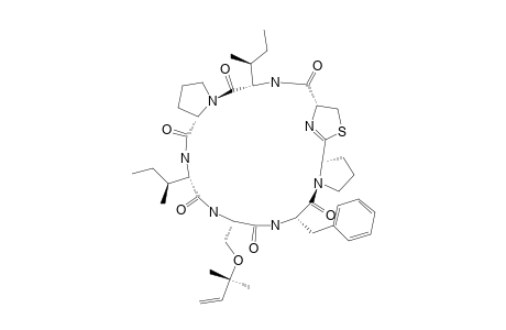 1;MOLLAMIDE;(2S,8S,11S,14S,17S,23S,26S)-8-BENZYL-11-(1,1-DIMETHYLPROP-2-ENYLOXYETHYL)-14,23-DI-[(1S)-METHYLPROPYL]-28-THIA-6,9,12,15,21,24,29-HEPTAAZATETRACYCL