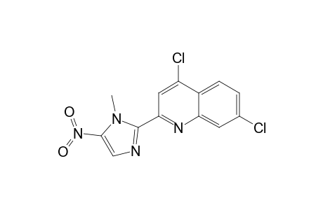 4,7-bis(chloranyl)-2-(1-methyl-5-nitro-imidazol-2-yl)quinoline