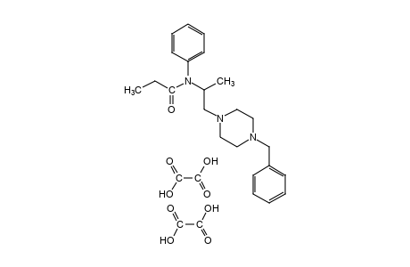 N-[2-(4-benzyl-1-piperazinyl)-1-methylethyl]propionanilide, oxalate (1.2)
