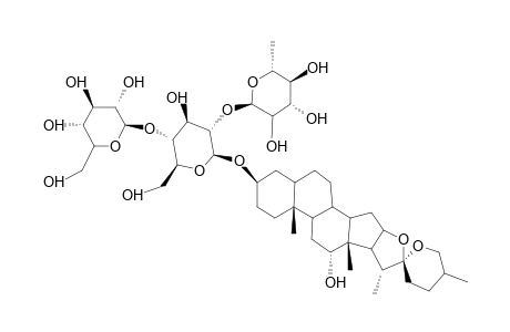 (25R)-5alpha-SPIROST-3beta,12alpha-DIOL 3-O-alpha-L-RHAMNOPYRANOSYL-(1->2)-O-(beta-D-GLUCOPYRANOSYL-(1->4))-beta-D-GLUCOPYRANOSIDE