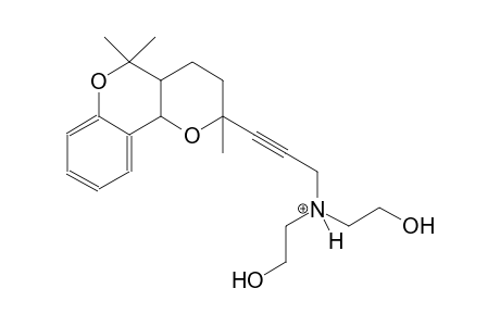 N,N-bis(2-hydroxyethyl)-3-(2,5,5-trimethyl-3,4,4a,10b-tetrahydro-2H,5H-pyrano[3,2-c]chromen-2-yl)-2-propyn-1-aminium