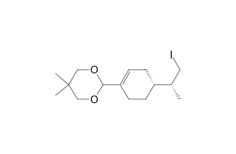 1,3-Dioxane, 2-[4-(2-iodo-1-methylethyl)-1-cyclohexen-1-yl]-5,5-dimethyl-, [R-(R*,R*)]-