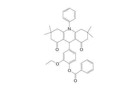 2-Ethoxy-4-(3,3,6,6-tetramethyl-1,8-dioxo-10-phenyl-1,2,3,4,5,6,7,8,9,10-decahydro-9-acridinyl)phenyl benzoate