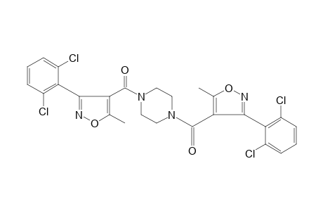 1,4-BIS{[3-(2,6-DICHLOROPHENYL)-5-METHYL-4-ISOXAZOLYL]CARBONYL]PIPERAZINE