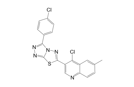 6-(4-Chloro-6-methylquinolin-3-yl)-3-(4-chlorophenyl)-[1,2,4]triazolo[3,4-b][1,3,4]thiadiazole